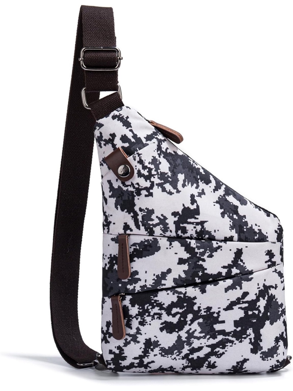 Black & White Camouflage Sling Bag